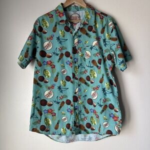 Schlafly The Saint Louis Brewery Beer Men Size L Shirt Button Up Graphic Novelty